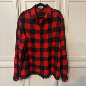 Balenciaga Red and Black Checkered Men's Shirt